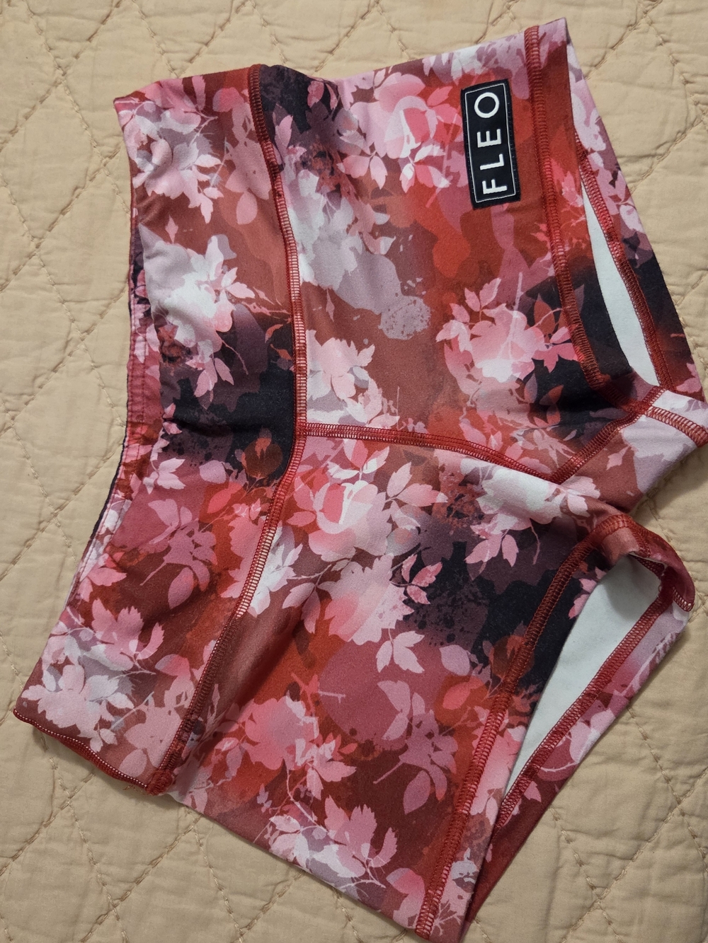 Fleo Women’s Red Floral Performance Shorts